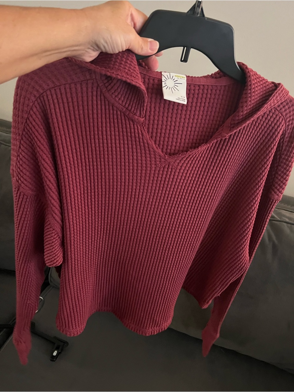 NWOT Aerie Waffle knit hoodie
